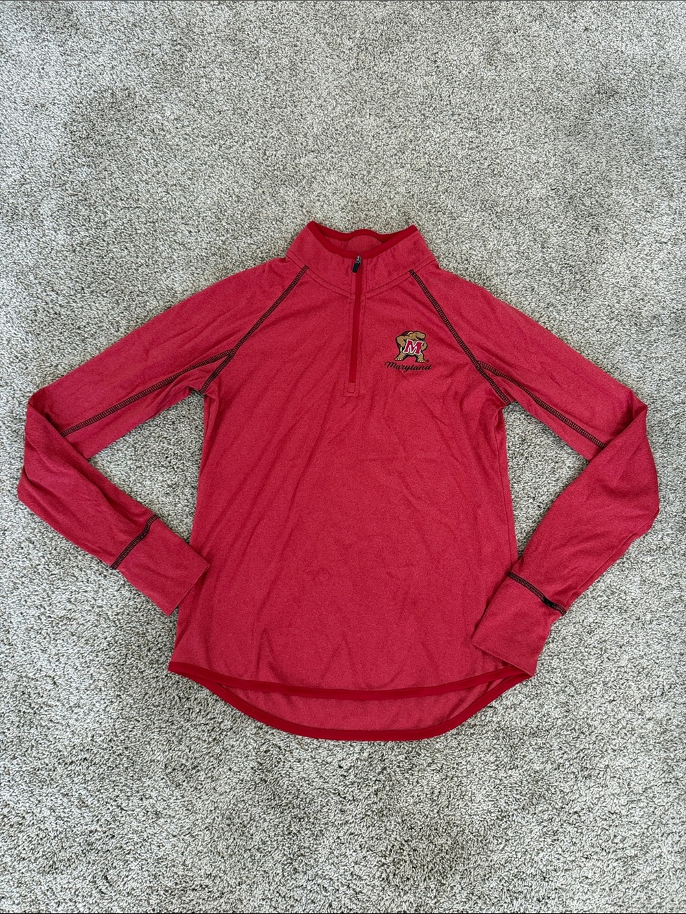 Women’s Maryland Terrapins Red Quarter-Zip Pullover